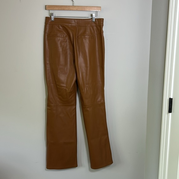 Free People We The Free Uptown High Rise Faux Leather Pant Brown Sz 8 - Picture 8 of 16